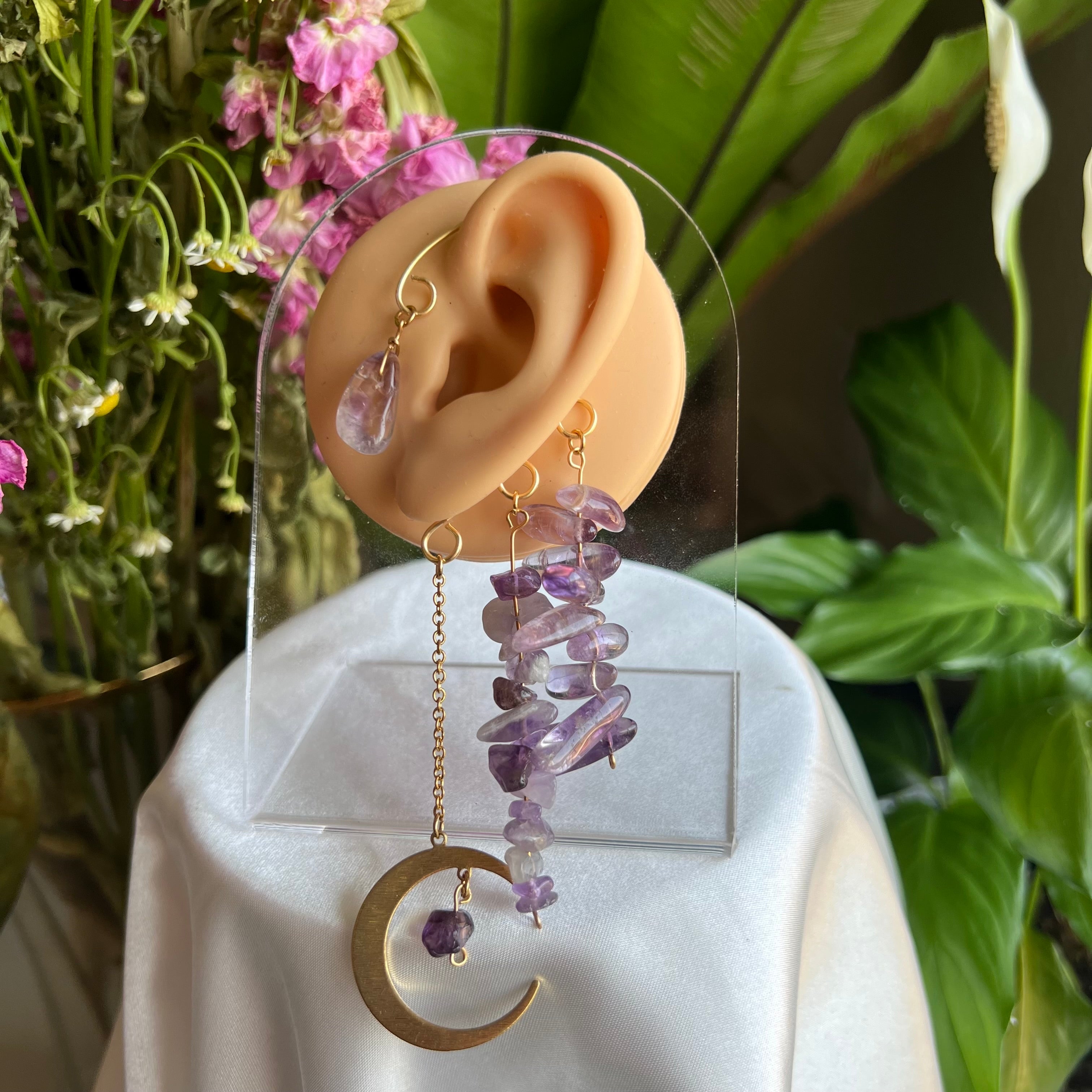 Amethyst deals ear cuff